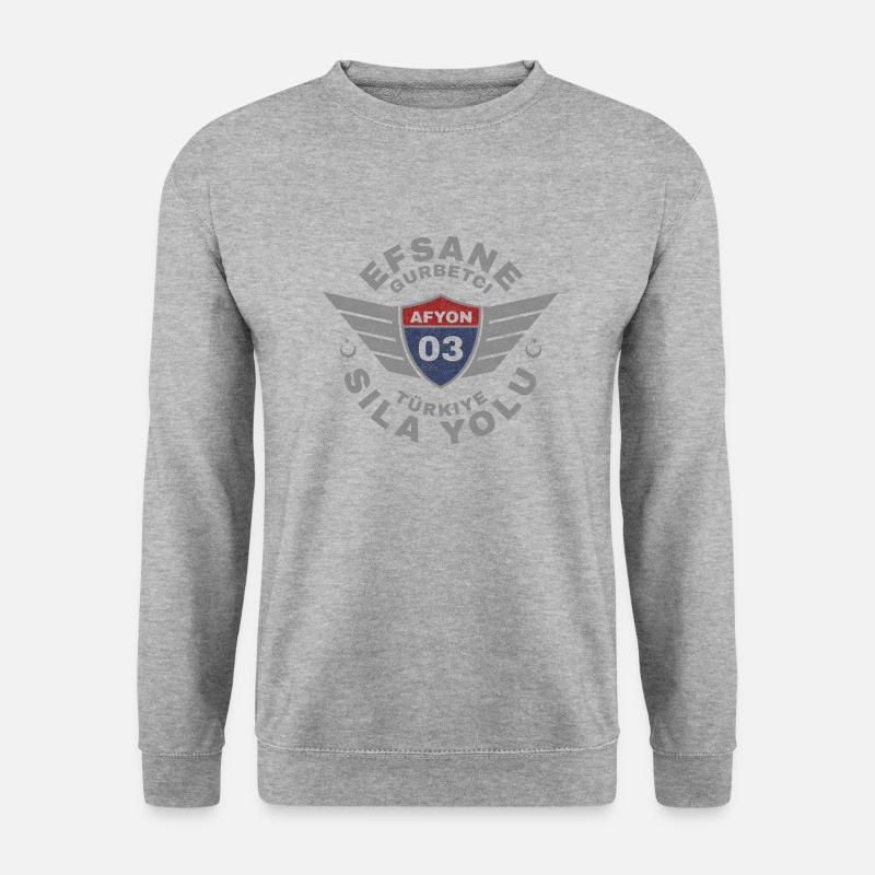 Afyon - Unisex Pullover - Weißgrau meliert
