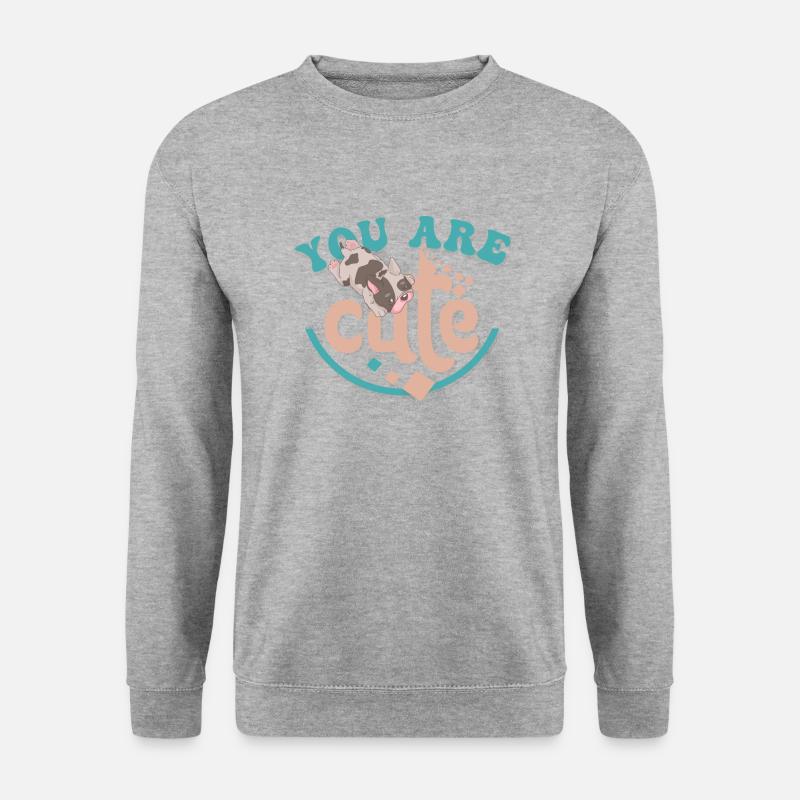 Hunde - Mädchen - Unisex Pullover - Weißgrau meliert