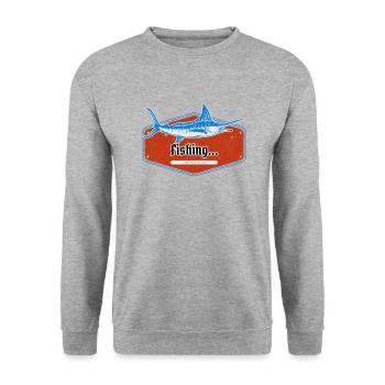 Fishing...is my passion - Unisex Pullover - Weißgrau meliert - Vorne - Alina (178cm) & Michal (187cm)