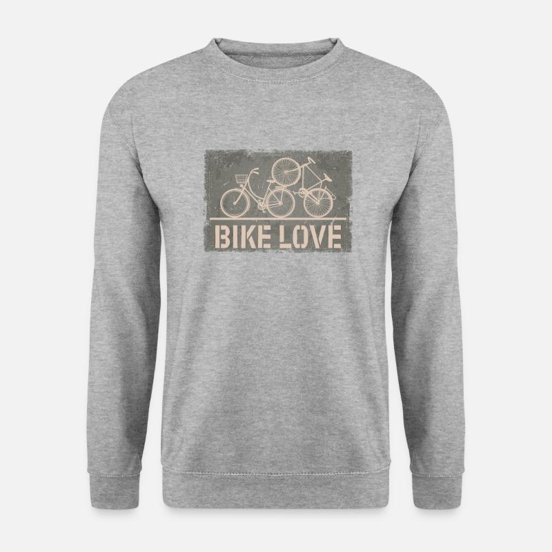 Bike Love - Unisex Pullover - Weißgrau meliert