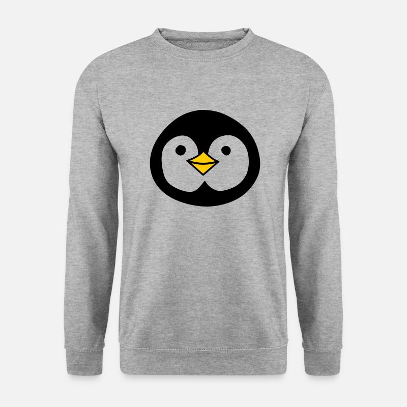 Cute penguin - Unisex Pullover - Weißgrau meliert