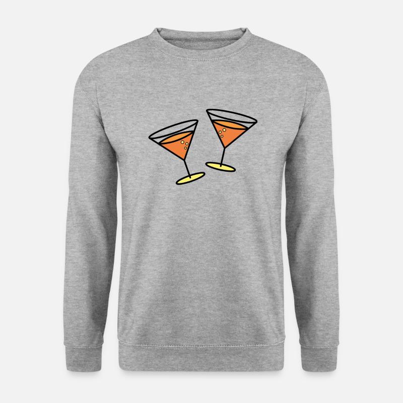 Cocktails zum feiern - Unisex Pullover - Weißgrau meliert