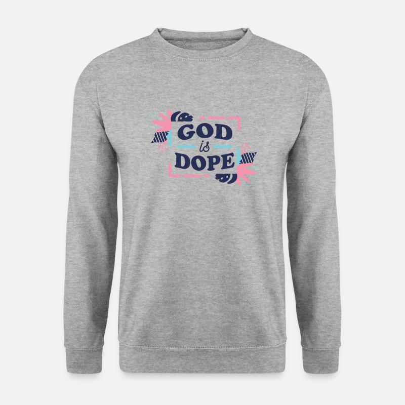 God Is - Unisex Pullover - Weißgrau meliert