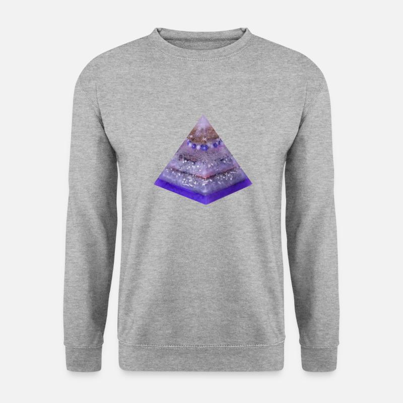 Wunscherfüllung Pyramide - Unisex Pullover - Weißgrau meliert