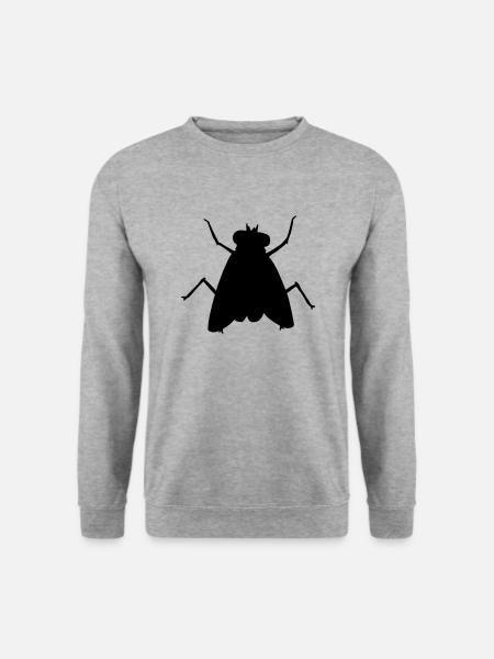Silhouette Small House Fly Insect - Unisex Sweatshirt - salt & pepper