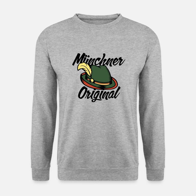 Münchner Original - Unisex Pullover - Weißgrau meliert
