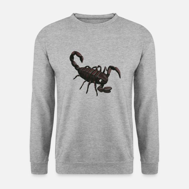 kleiner Skorpion - Unisex Pullover - Weißgrau meliert