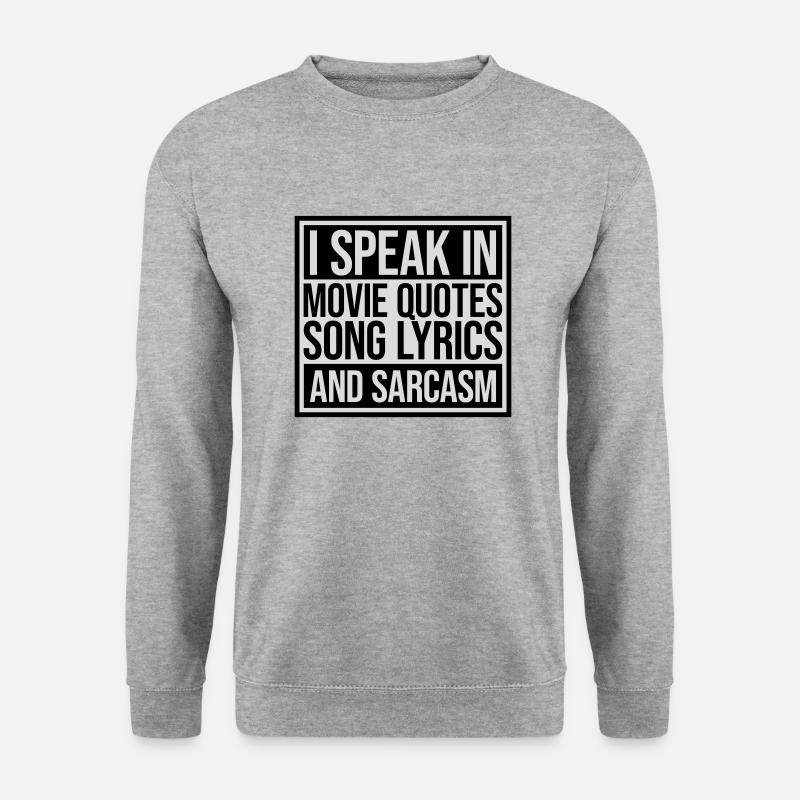 speak lyrics and sarcasm - Unisex Sweatshirt - salt & pepper