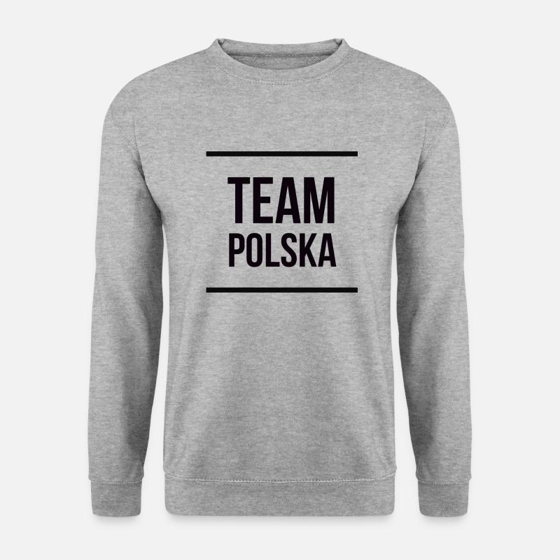 TEAM POLSKA - Unisex Pullover - Weißgrau meliert