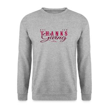 Danke Spenden - Unisex Pullover - Weißgrau meliert - Vorne - Alina (178cm) & Michal (187cm)