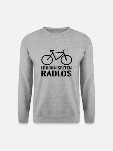 Fahrrad Radlos Spruch - Unisex Pullover - Weißgrau meliert