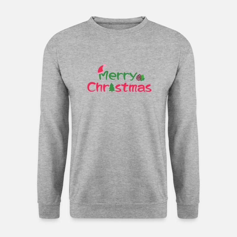 merry Christmas 6 - Unisex Pullover - Weißgrau meliert