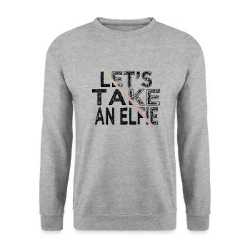 Geek Cute Beach Cool Bedroom Computer Gift Idea - Unisex Sweatshirt - salt & pepper - Front - Alina (178cm) & Michal (187cm)