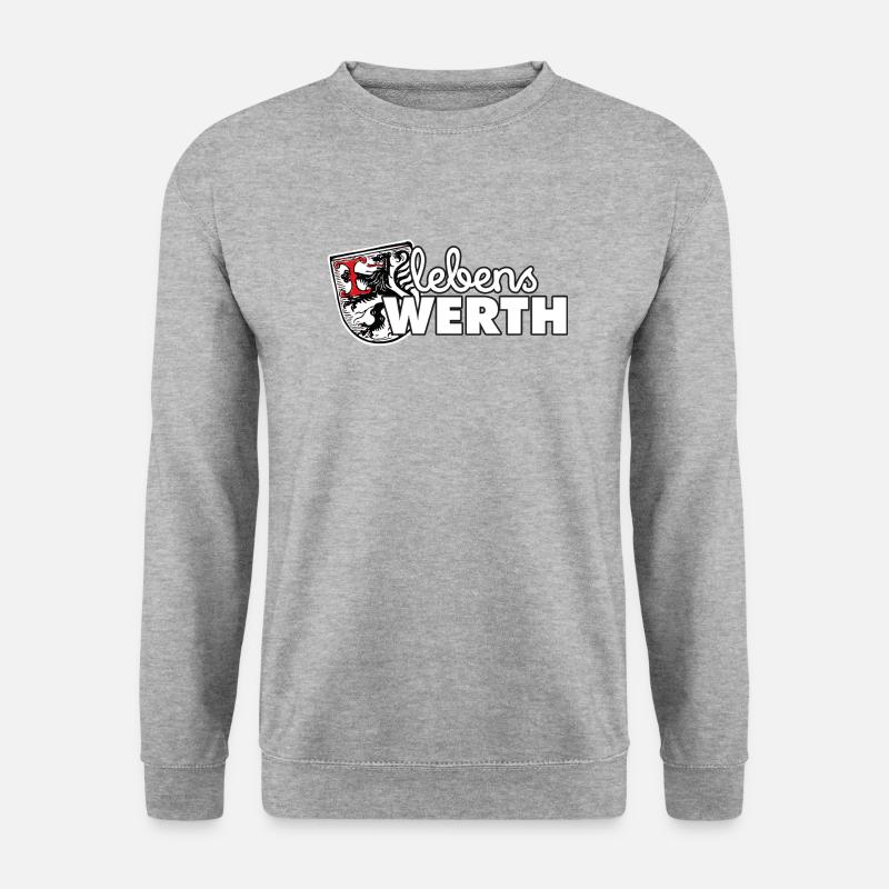 Lebens Werth - Unisex Pullover - Weißgrau meliert
