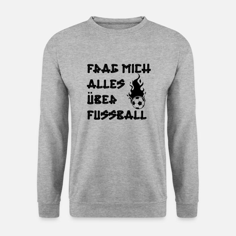 Fußball Soccer - Unisex Pullover - Weißgrau meliert