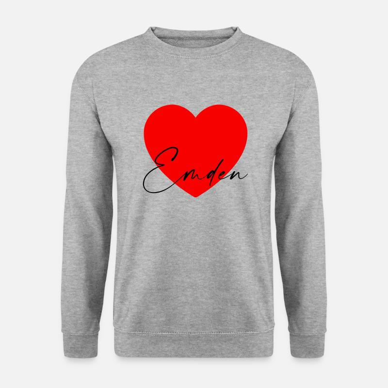 i Love Emden - Unisex Pullover - Weißgrau meliert