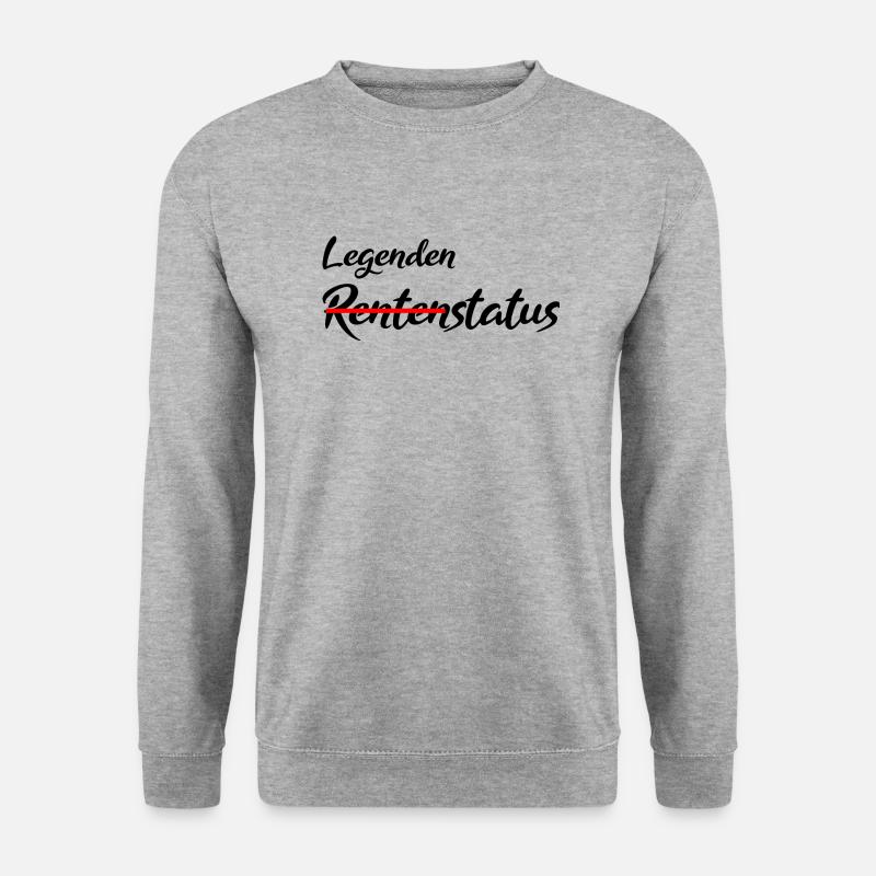 Rentenstatus Legendenstatus Black - Unisex Pullover - Weißgrau meliert