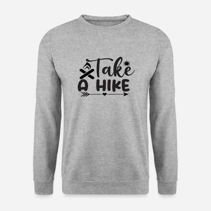 Take A Hike - Unisex Pullover - Weißgrau meliert