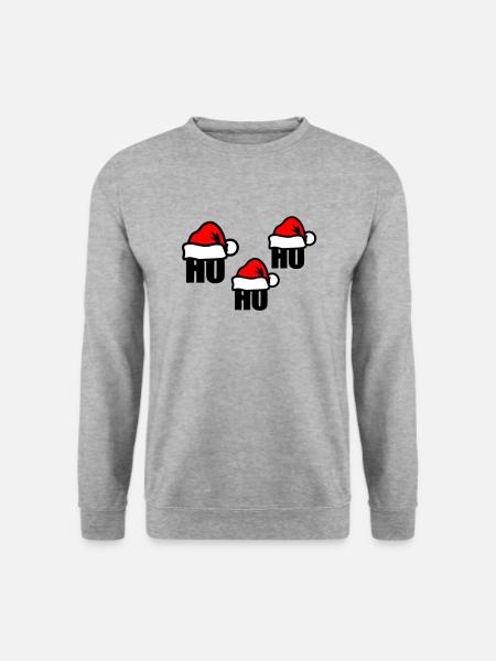 Santa hat ho ho ho - Unisex Sweatshirt - salt & pepper