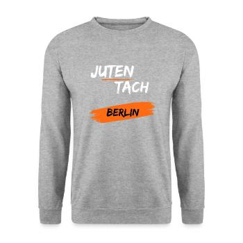 Juten Tach Berlin - Unisex Pullover - Weißgrau meliert - Vorne - Alina (178cm) & Michal (187cm)