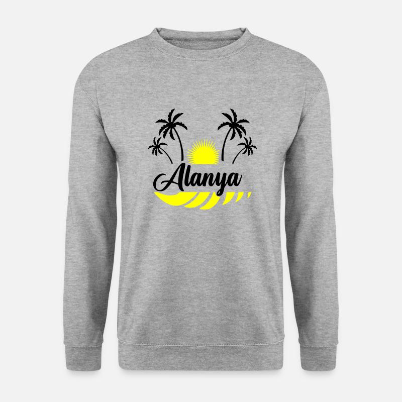 alanya - Unisex Pullover - Weißgrau meliert