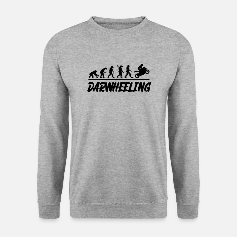 DARWHEELING - Unisex Pullover - Weißgrau meliert