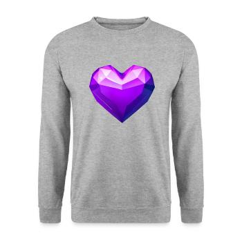 Saint-Valentin Mariage Fiançailles Fête des mères Amour - Sweat-shirt Unisexe - gris chiné - Devant - Alina (178cm) & Michal (187cm)