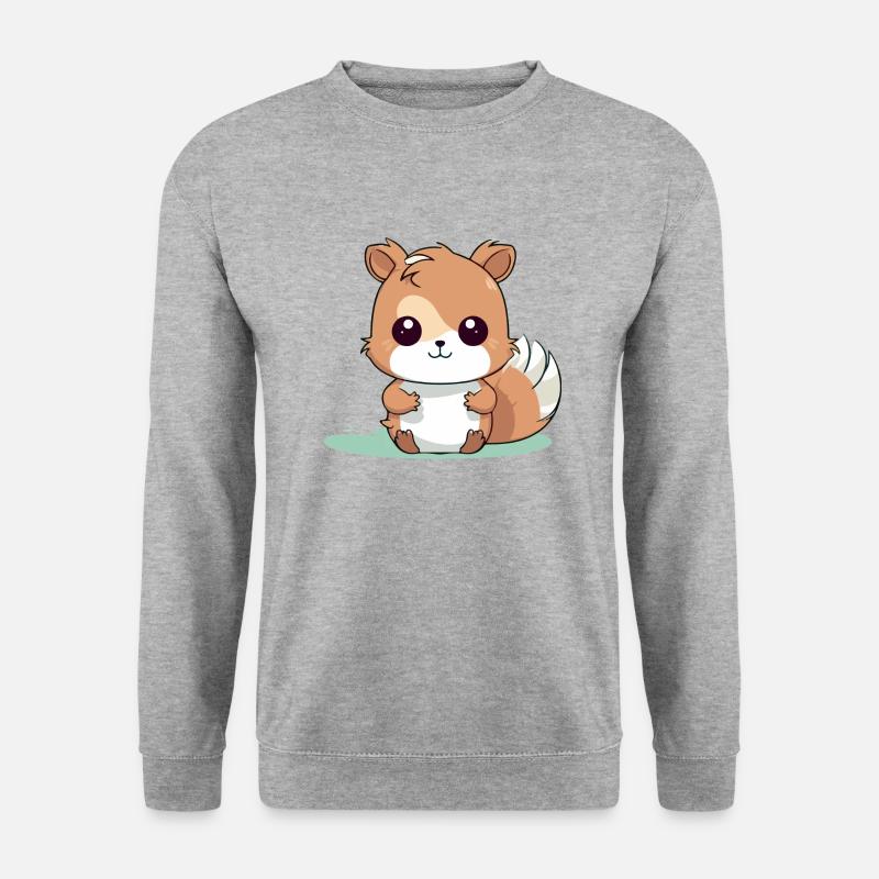 Loo das Eichhörnchen - Unisex Pullover - Weißgrau meliert