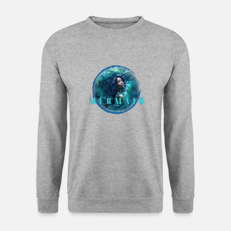 Meerjungfrau - Unisex Pullover - Weißgrau meliert