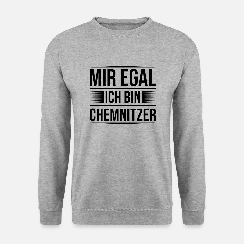 Mir egal Chemnitz - Unisex Pullover - Weißgrau meliert