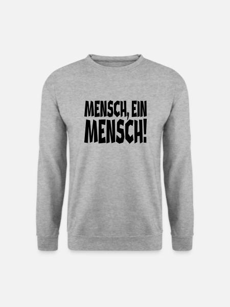 Ein Mensch - Unisex Pullover - Weißgrau meliert