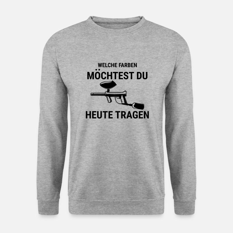 Paintball Airsoft - Unisex Pullover - Weißgrau meliert