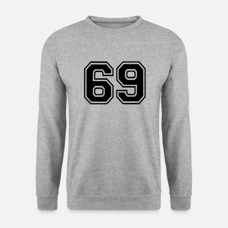 69 - Unisex Pullover - Weißgrau meliert