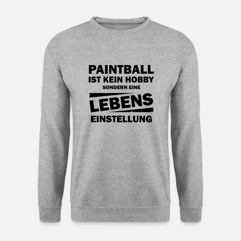 Paintball Airsoft - Unisex Pullover - Weißgrau meliert