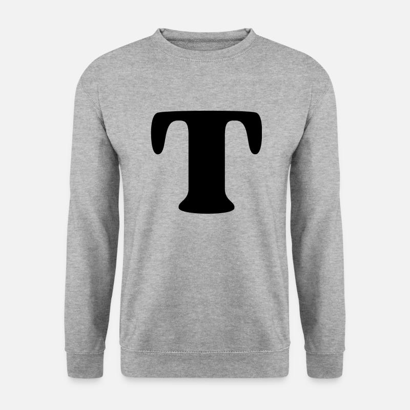 letter t - Unisex Sweatshirt - salt & pepper