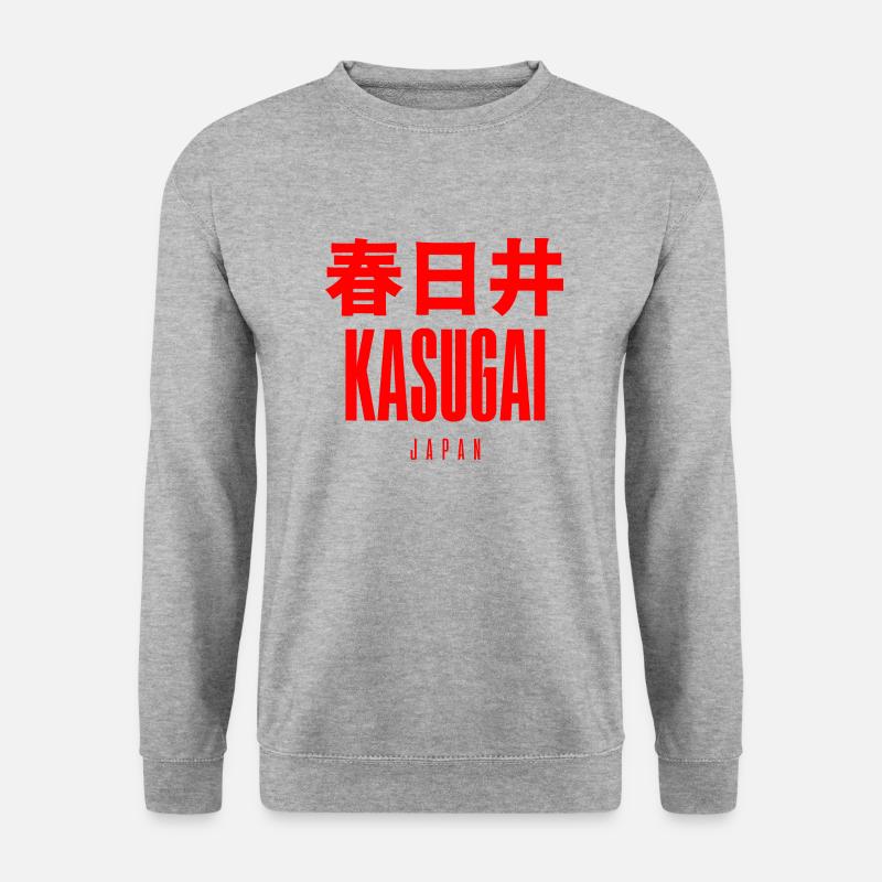 Kasugai Japan Japanisch - Unisex Pullover - Weißgrau meliert