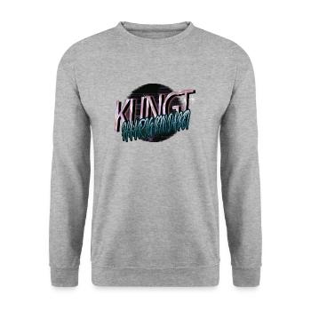 schäferhund haustier lustig welpe doggie - Unisex Pullover - Weißgrau meliert - Vorne - Alina (178cm) & Michal (187cm)