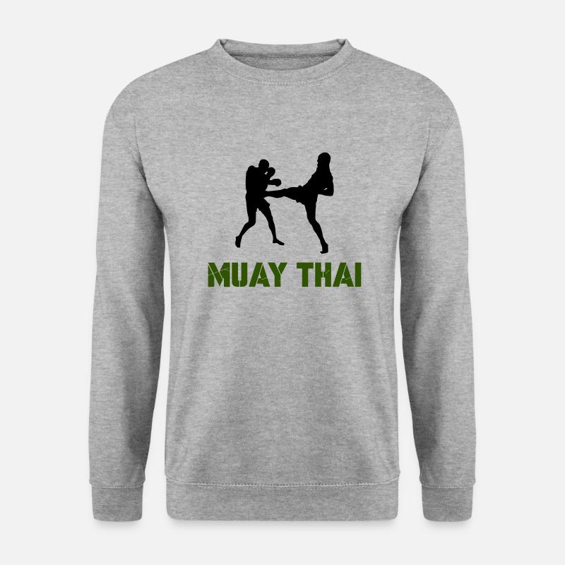 muay thai 1 - Unisex Pullover - Weißgrau meliert