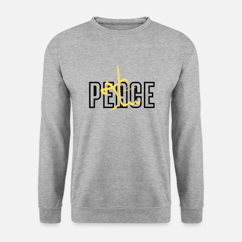 Frieden - Salam - Unisex Pullover - Weißgrau meliert