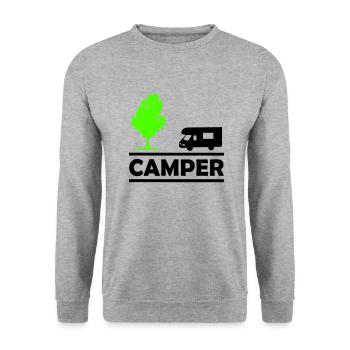 campeur - Sweat-shirt Unisexe - gris chiné - Devant - Alina (178cm) & Michal (187cm)