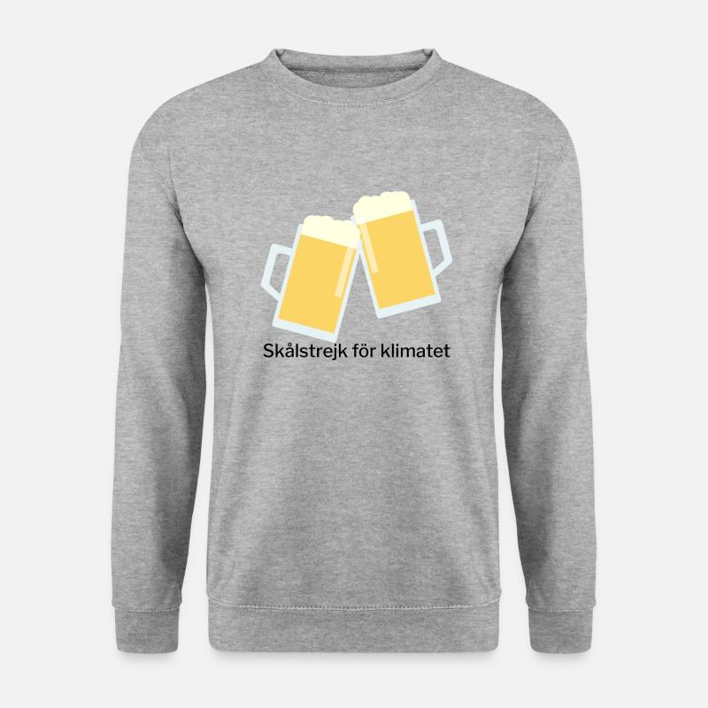 Skålstrejk för klimatet - Unisex Pullover - Weißgrau meliert