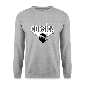 CORSICA Limitierte Auflage 2024 [15.12.2024] ⚠️⌛ - Unisex Pullover - Weißgrau meliert - Vorne - Alina (178cm) & Michal (187cm)