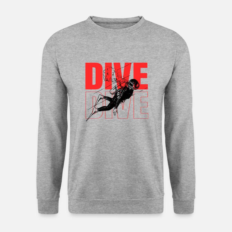 Sporttaucher - Unisex Pullover - Weißgrau meliert