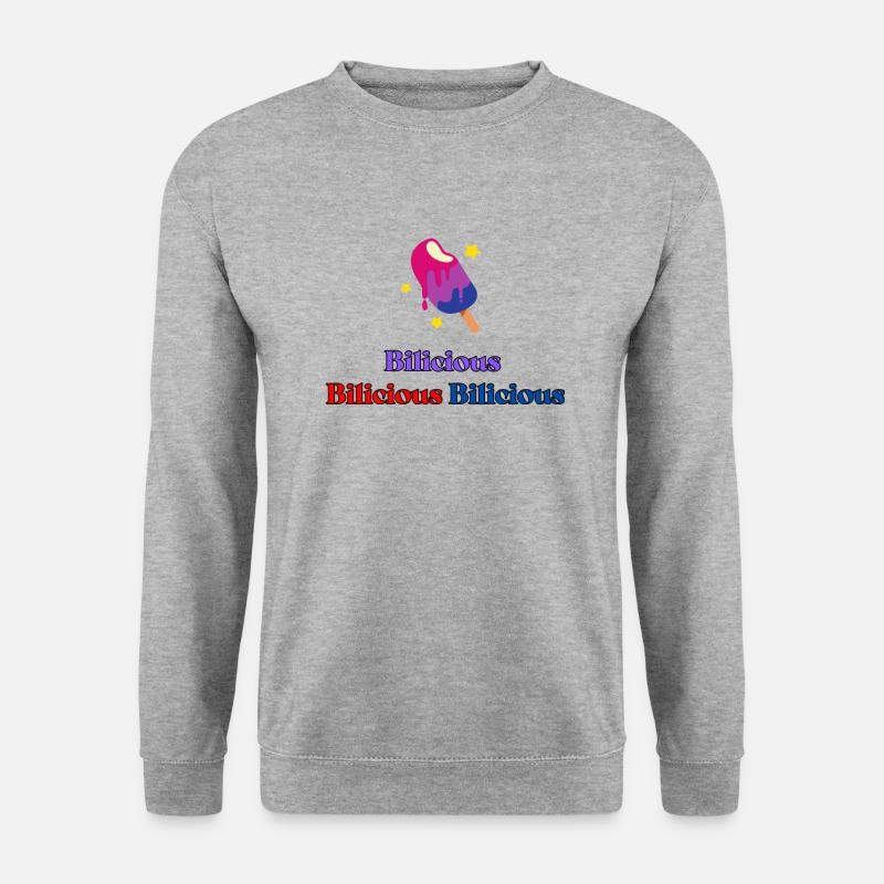 Bilicious - Unisex Pullover - Weißgrau meliert