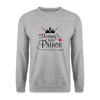 Le prince de maman - Sweat-shirt Unisexe - gris chiné - Devant - Alina (178cm) & Michal (187cm)