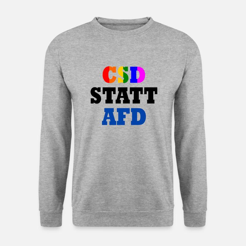 Csd statt afd - Unisex Pullover - Weißgrau meliert