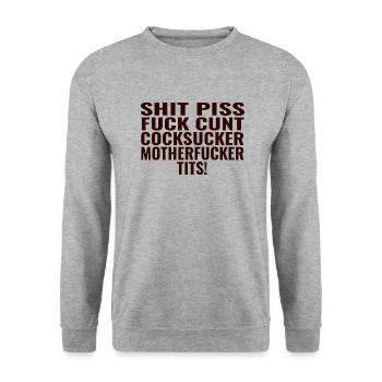 Forbidden Words - Unisex Sweatshirt - salt & pepper - Front - Alina (178cm) & Michal (187cm)