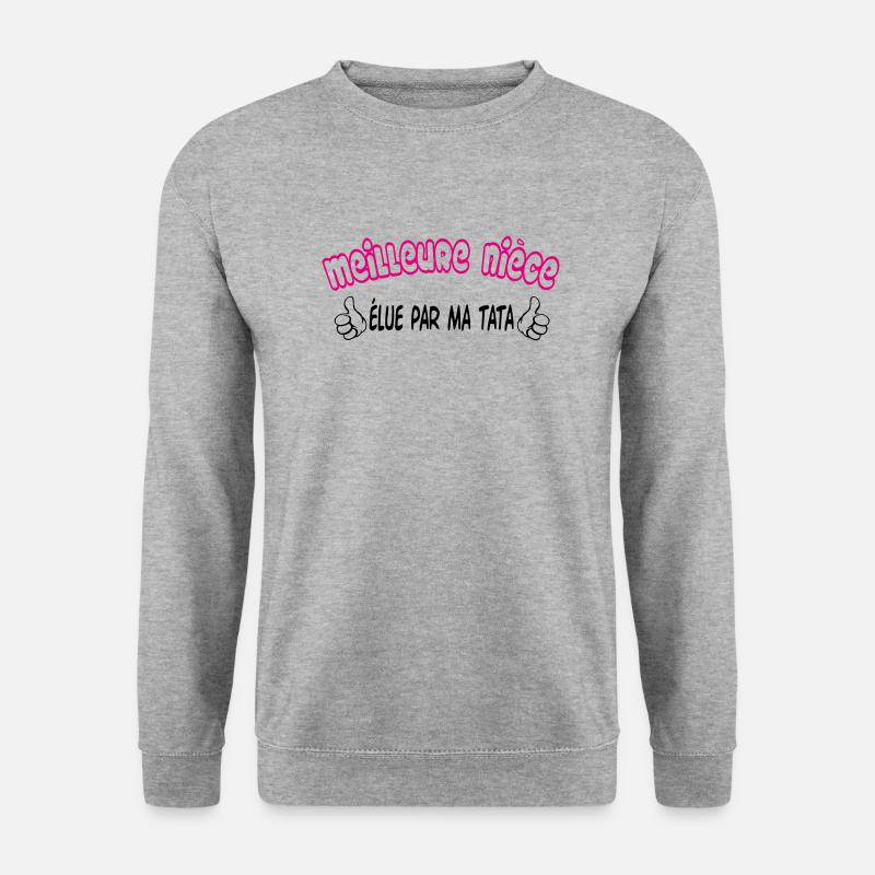 Beste Nichte - Unisex Pullover - Weißgrau meliert