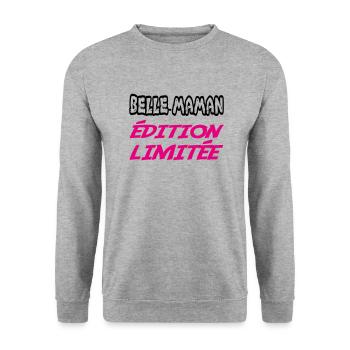 BELLE MAMAN édition limitée - Sweat-shirt Unisexe - gris chiné - Devant - Alina (178cm) & Michal (187cm)