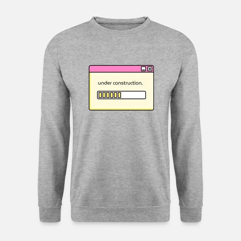 under constrcution. - Unisex Pullover - Weißgrau meliert